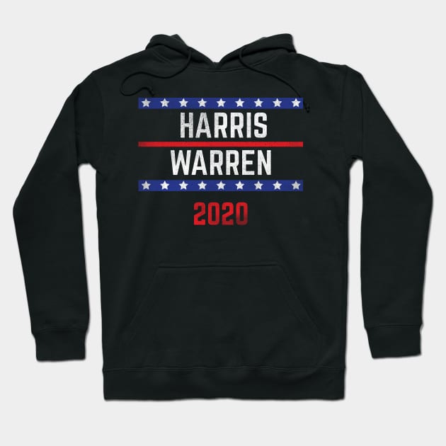 Kamala Harris and Elizabeth Warren on the one ticket? Dare to dream. Presidential race 2020 Distressed text Hoodie by YourGoods